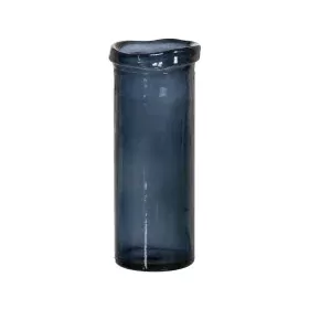 Vase Bleu verre recyclé 12 x 12 x 28 cm de BigBuy Home, Vases - Réf : S8805588, Prix : 21,32 €, Remise : %