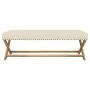 Bench Alexandra House Living Cream Rubber Wood 46 x 45 x 130 cm by Alexandra House Living, Chairs - Ref: D1631261, Price: 163...