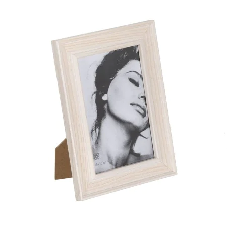 Cadre photo Blanc Marron Clair Bois Verre 14,5 x 2 x 20 cm de BigBuy Home, Cadres muraux et de table - Réf : S8805605, Prix :...