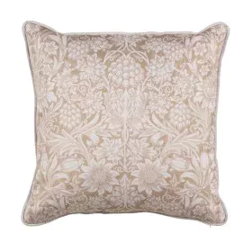 Cojín Beige Flores 50 x 50 cm de BigBuy Home, Cojines - Ref: S8805623, Precio: 24,03 €, Descuento: %