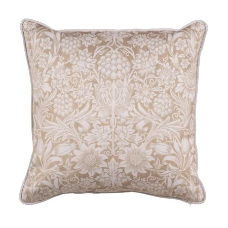 Coussin Beige Fleurs 50 x 50 cm de BigBuy Home, Coussins - Réf : S8805623, Prix : 24,03 €, Remise : %