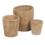 Set of Planters Natural Paolownia wood 32 x 32 x 32 cm (3 Units) by BigBuy Garden, Cachepots - Ref: S8805674, Price: 72,71 €,...