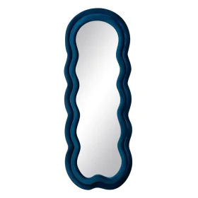 Wall mirror Blue Franela Wood Crystal Vertical 60 x 4 x 160 cm by BigBuy Home, Wall-Mounted Mirrors - Ref: S8805710, Price: 1...