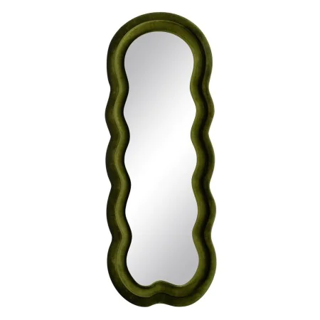 Wall mirror Green Franela Wood Crystal Vertical 60 x 4 x 160 cm by BigBuy Home, Wall-Mounted Mirrors - Ref: S8805711, Price: ...