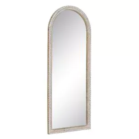 Miroir mural Blanc Naturel Verre Bois de manguier Bois MDF Vertical 60,9 x 3,8 x 152,4 cm de BigBuy Home, Miroirs muraux - Ré...