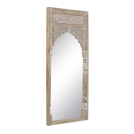 Miroir sur Pied Blanc Naturel Verre Bois de manguier Bois MDF Vertical 76 x 7 x 176,5 cm de BigBuy Home, Miroirs muraux - Réf...