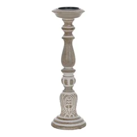 Candelabro Bianco Naturale Ferro Legno di mango 14 x 14 x 45,72 cm di BigBuy Home, Candelieri e portacandele - Rif: S8805730,...