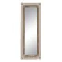 Espelho de parede Branco Natural Cristal Madeira de mangueira Madeira MDF Vertical 106,6 x 12,7 x 38 cm de BigBuy Home, Espel...