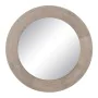 Miroir mural Blanc Naturel Verre Bois de manguier Bois MDF Vertical Rond 91,5 x 3,8 x 91,5 cm de BigBuy Home, Miroirs muraux ...