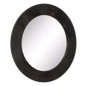 Wall mirror Dark brown Crystal Mango wood MDF Wood Vertical Circular 122 x 3,8 x 122 cm by BigBuy Home, Wall-Mounted Mirrors ...