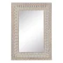 Miroir mural Blanc Naturel Verre Bois de manguier Bois MDF Vertical 71,1 x 5,1 x 101,6 cm de BigBuy Home, Miroirs muraux - Ré...