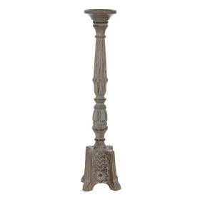 Pot à Bougie Blanc Naturel Fer Bois de manguier 19 x 19 x 68,5 cm de BigBuy Home, Bougeoirs et chandeliers - Réf : S8805742, ...