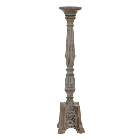 Candle Holder White Natural Iron Mango wood 19 x 19 x 68,5 cm by BigBuy Home, Candelabras and candle holders - Ref: S8805742,...