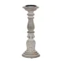 Candelabro Blanco Natural Hierro Madera de mango 14 x 14 x 38 cm de BigBuy Home, Candelabros y portavelas - Ref: S8805743, Pr...