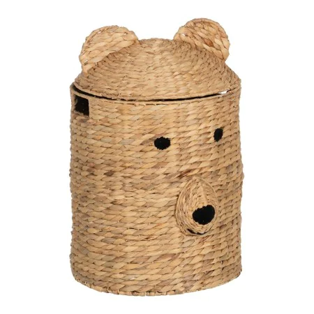 Basket Black Beige Natural Fibre 39 x 39 x 60 cm by BigBuy Home, Lidded Storage Bins - Ref: S8805746, Price: 73,28 €, Discoun...