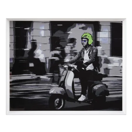 Pintura Branco Preto Verde Vespa 103 x 6 x 83 cm de BigBuy Home, Impressões sobre tela - Ref: S8805761, Preço: 82,90 €, Desco...