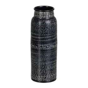 Vase Noir Aluminium 9 x 9 x 25,5 cm de BigBuy Home, Vases - Réf : S8805783, Prix : 14,40 €, Remise : %