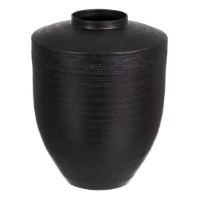 Vase Noir Aluminium 26,5 x 26,5 x 34,5 cm de BigBuy Home, Vases - Réf : S8805788, Prix : 38,34 €, Remise : %