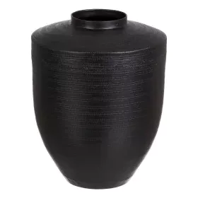 Vase Noir Aluminium 26,5 x 26,5 x 34,5 cm de BigBuy Home, Vases - Réf : S8805788, Prix : 23,79 €, Remise : %