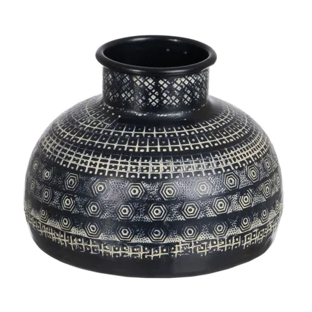 Vase Noir Aluminium 15 x 15 x 13 cm de BigBuy Home, Vases - Réf : S8805789, Prix : 14,51 €, Remise : %