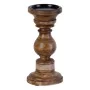 Conjunto de Castiçais Castanho Ferro Madeira de mangueira 14 x 14 x 38 cm (3 Unidades) de BigBuy Home, Candelabros e suportes...