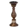 Ensemble de bougeoirs Marron Fer Bois de manguier 14 x 14 x 38 cm (3 Unités) de BigBuy Home, Bougeoirs et chandeliers - Réf :...