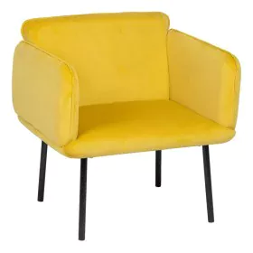 Armchair Yellow Black 100 % polyester 76 x 64 x 77 cm by BigBuy Home, Chairs - Ref: S8805810, Price: 160,86 €, Discount: %