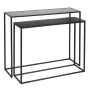 Console Noir Aluminium Verre Fer 98 x 28 x 82 cm (2 Unités) de BigBuy Home, Tables - Réf : S8805812, Prix : 297,10 €, Remise : %