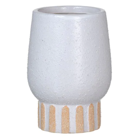 Jarrón Blanco Cerámica 12,5 x 12,5 x 18 cm de BigBuy Home, Jarrones - Ref: S8805849, Precio: 12,08 €, Descuento: %