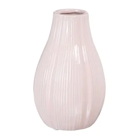 Vase Pink Ceramic 12,5 x 12,5 x 20,5 cm by BigBuy Home, Vases - Ref: S8805855, Price: 13,19 €, Discount: %