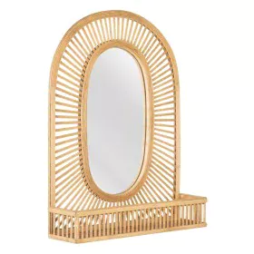 Wall mirror Beige Crystal Rattan 61 x 15 x 76 cm by BigBuy Home, Wall-Mounted Mirrors - Ref: S8805867, Price: 124,86 €, Disco...