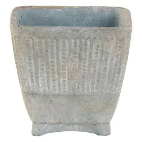 Macetero Gris Cemento 19,5 x 19,5 x 19 cm de BigBuy Garden, Maceteros - Ref: S8805921, Precio: 12,78 €, Descuento: %