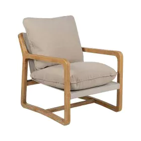 Fauteuil Beige Naturel Bois d'hévéa Éponge Bois de frêne Foam 65 x 69 x 83 cm de BigBuy Home, Chaises - Réf : S8806145, Prix ...