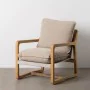 Fauteuil Beige Naturel Bois d'hévéa Éponge Bois de frêne Foam 65 x 69 x 83 cm de BigBuy Home, Chaises - Réf : S8806145, Prix ...