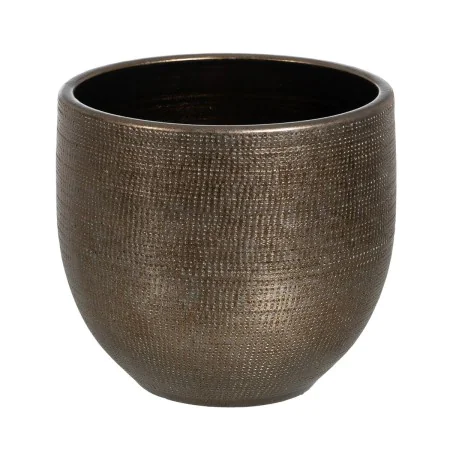 Cache-pot Métallisé Céramique 40 x 40 x 37 cm de BigBuy Garden, Cache-pots - Réf : S8806204, Prix : 59,68 €, Remise : %