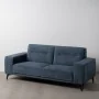 Dreisitzer-Sofa Blau Holz 220 x 87 x 85 cm von BigBuy Home, Sofas - Ref: S8806222, Preis: 872,03 €, Rabatt: %