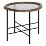 Table d'appoint Noir Naturel Verre Fer Bois d'hévéa 61 x 50 x 53 cm de BigBuy Home, Tables - Réf : S8806296, Prix : 98,68 €, ...