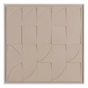 Canvas Deco Beige Cream 80 x 3,5 x 80 cm by BigBuy Home, Prints on Canvas - Ref: S8806344, Price: 94,66 €, Discount: %