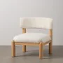 Poltrona Branco Natural Poliuretano Madeira da borracha 62 x 62 x 71 cm de BigBuy Home, Cadeiras - Ref: S8806371, Preço: 254,...