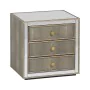 Mesa de Cabeceira CHLOE Dourado Espelho Cristal Madeira MDF 51 x 41 x 51 cm de BigBuy Home, Mesinhas de cabeceira - Ref: S880...