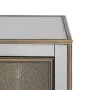 Mesa de Cabeceira CHLOE Dourado Espelho Cristal Madeira MDF 51 x 41 x 51 cm de BigBuy Home, Mesinhas de cabeceira - Ref: S880...