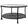 Centre Table Alexandra House Living Black Metal Glass 85 x 45 x 85 cm by Alexandra House Living, Tables - Ref: D1631300, Pric...