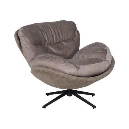 Fauteuil Noir Taupe Bois Fer 95 x 108 x 82 cm de BigBuy Home, Chaises - Réf : S8806386, Prix : 501,61 €, Remise : %