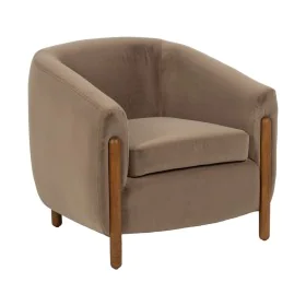 Sillón Natural Taupé Madera de caucho Foam Tejido 87 x 80 x 81 cm de BigBuy Home, Sillas - Ref: S8806390, Precio: 424,44 €, D...