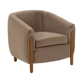 Fauteuil Naturel Taupe Bois d'hévéa Foam Tissu 87 x 80 x 81 cm de BigBuy Home, Chaises - Réf : S8806390, Prix : 424,44 €, Rem...