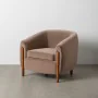 Armchair Natural Taupe Rubber wood Foam Fabric 87 x 80 x 81 cm by BigBuy Home, Chairs - Ref: S8806390, Price: 453,30 €, Disco...