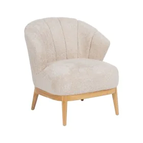 Fauteuil Crème Naturel Bois d'hévéa Foam Tissu 71 x 75 x 76 cm de BigBuy Home, Chaises - Réf : S8806391, Prix : 347,27 €, Rem...