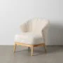 Sillón Crema Natural Madera de caucho Foam Tejido 71 x 75 x 76 cm de BigBuy Home, Sillas - Ref: S8806391, Precio: 347,27 €, D...