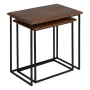 Side table LAGOM Black Natural Iron Rubber wood 60 x 40 x 60 cm 50 x 35 x 53 cm 2 Pieces (2 Units) by BigBuy Home, Tables - R...