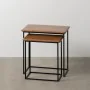 Side table LAGOM Black Natural Iron Rubber wood 60 x 40 x 60 cm 50 x 35 x 53 cm 2 Pieces (2 Units) by BigBuy Home, Tables - R...